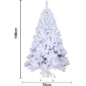 VINGO Weihnachtsbaum Beflockung Christbaum PVC 150cm Baum kuenstlicher Tannenbaum weiss