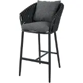 Veba Barstuhl Torino Anthrazit Aluminium Outdoor 61x65x109 cm Sitzhöhe 76 cm