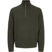 Jack & Jones Einfarbig Strickjacke Mit Viertelreißverschluss