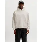 Jack & Jones Kapuzensweatshirt "JJEBARRON SWEAT HOOD NOOS", Materialmix, relaxed fit