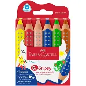 Faber-Castell - Colour Pencil Grippy Set of 6 (110630)