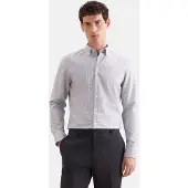Seidensticker Businesshemd "Schwarze Rose" Slim 1/1 Button-Down-Kragen Karo
