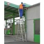 Krause Vielzweckleiter aus Aluminium, mit 3 x 9 Sprossen