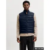 Jack & Jones Steppweste "JJEKINGSLEY LIGHT BODYWARMER COLLAR NOOS" Kunstfaser, regular fit