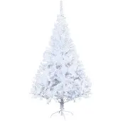Yakimz Künstlicher Weihnachtsbaum künstlicher Tannenbaum inkl. Baumständer Metall Weiß 150cm