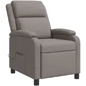 vidaXL Massage Relaxsessel Taupe Stoff