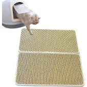 Famanu Katzenbakmat Doppellagiges Honigwaben-Design - 58 x 75 cm, faltbar und wasserdicht