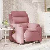 Prolenta Maison Exclusive - Massagesessel Elektrisch Rosa Samt