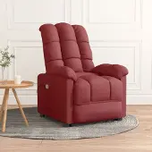 The Living Store Massagesessel Weinrot Stoff