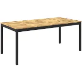 Syfax Gartentisch Weiß und Schwarz 180 x 88,5 x 75 cm