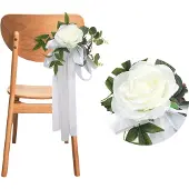 Gistuch Blumendekoration der Rückenlehne eines Stuhls deco manege