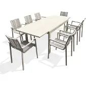 DCB Groupe Garten-Essgruppe für 8 Personen - Weiá