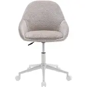 Vente-unique Bürostuhl - Stoff - Beige und Weiß - Höhenverstellbar - NAODY