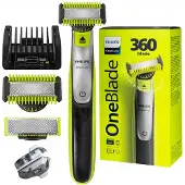 Philips OneBlade 360 Trimmerrasierer QP2834/20 wasserdicht mit 5-in-1-Aufsatz