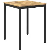 Syfax Gartentisch Weiß und Schwarz 60 x 60,5 x 75 cm
