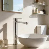 Aica Sanitär GmbH Aica Hochdruck Hoch Waschtischarmatur Waschbeckenarmatur Badarmatur Einhebelmischer Mischbatterie Wasserhahn Bad Zink Messing Chrom KTW