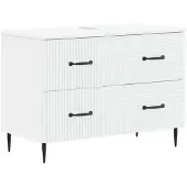 vidaXL Waschbeckenschrank HAARLEM Weiß 82 x 41 x 58,5 cm Holzwerkstoff