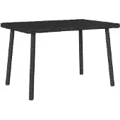 vidaXL Garten-Couchtisch Rechteckig Schwarz 60x40x37 cm Poly Rattan