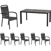 Siena Garden /LC Garden Silva/Romano Gartenlounge-Set 7tlg