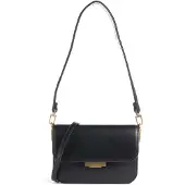 Ted Baker Leder Umhängetasche Schultertasche Kkasa Lock Detail Crossbody Bag Black schwarz