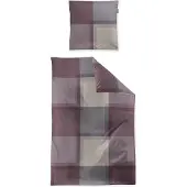 Irisette Mako-Satin Bettwäsche Wave 8672 mauve 155x220 cm + 80x80 cm