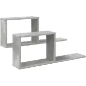 vidaXL Schweberegale 2 stk. Betongrau 80 x 15 x 30 cm Holzwerkstoff