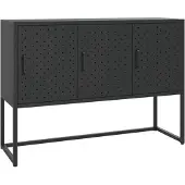vidaXL Sideboard Schwarz 105x35x75 cm Stahl