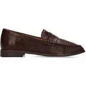 Manfield Rote Leder-Loafer | Größe 39