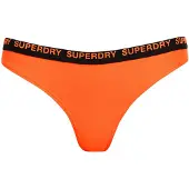 Superdry für Damen. W3010390A Dehnbare Bikinihose in kräftigem Orange (XS), Strandbekleidung, Recyceltes Polyester, Nachhaltig