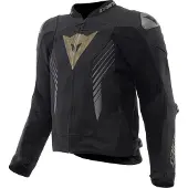 Dainese Super Speed 5 perforierte Motorrad Lederjacke, schwarz/gold, 50