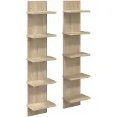 vidaXL Wandregal 2 stk. Sonoma-Eiche 22 x 15 x 100 cm Holzwerkstoff