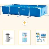 Intex Rechteckiger Frame Pool - 450x220x84 cm - 4-teilig S22361