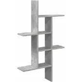vidaXL Wandregal Betongrau 61 x 15 x 102 cm Holzwerkstoff