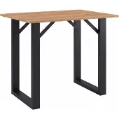 VCM Bartisch "Holz Bartisch Stehtisch Tisch Tresen Xona 110x50cm", braun (schwarz, honig, eiche), B:110cm T:50cm, Tische, Bartisch