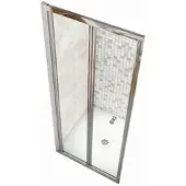 Duschparadies Duschtür Falttür 76 x 185cm Nischentür Walkin Glastür 5mm ESG Sicherheitsglas