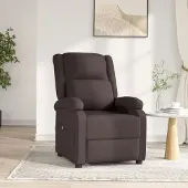 PUEAZU Relaxsessel Elektrisch Dunkelbraun Stoff - Fernseh- & Relaxsessel &44638