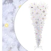 Syfax Künstlicher Weihnachtsbaum Weiß 120 cm PVC und Stahl