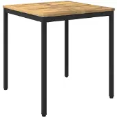 vidaXL Gartentisch Weiß und Schwarz 70 x 68,5 x 75 cm