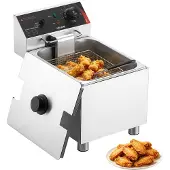 Vevor Gewerbliche Elektrische 1-Becken-Fritteuse 7,5 L Ölfassungsvermöge