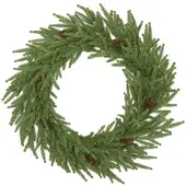 HOMCOM Weihnachtskranz Kunststoff Kränze Dekoration Metall 60 x 15H cm