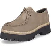 MIDS MINKA Damen Schnürschuh Taupe aus Veloursleder mit Textilfutter
