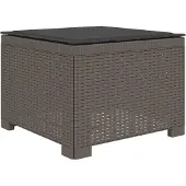 vidaXL 1-Sitzer Garten-Sofa mit Kissen Rattan-Look PP Hellgrau