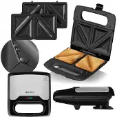 Zeegma Toaster für Toasts 750 W, LED, antihaftbeschichtet, silber-schneller Snack