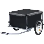 Markenlos Schwarz-grauer Fahrradanhänger für 65 kg, 11.4kg