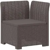 vidaXL 1-Sitzer Garten-Sofa Rattan-Look PP Hellgrau