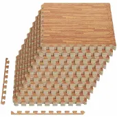 vidaXL Pool Bodenschutzmatte 40 stk. Holz 14,4 m² EVA-Schaum