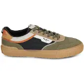 Pepe Jeans für Herren. PMS300033 Sneaker aus Leder Nolan Essence grün (42), Wohnung, Spaltleder, Schnürsenkel, Lässig
