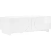 vidaXL Couchtisch Hochglanz Weiß 102 x 50,5 x 35 cm Holzwerkstoff