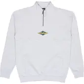 Billabong - Sweat demi-zippé - Burleigh Mock Neck Sweatshirt Light Grey Heather für Herren aus Baumwolle - Größe M - Grau