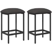 vidaXL Barhocker 2 stk. Dunkelgrau 40 x 32 x 74 cm Holzwerkstoff
